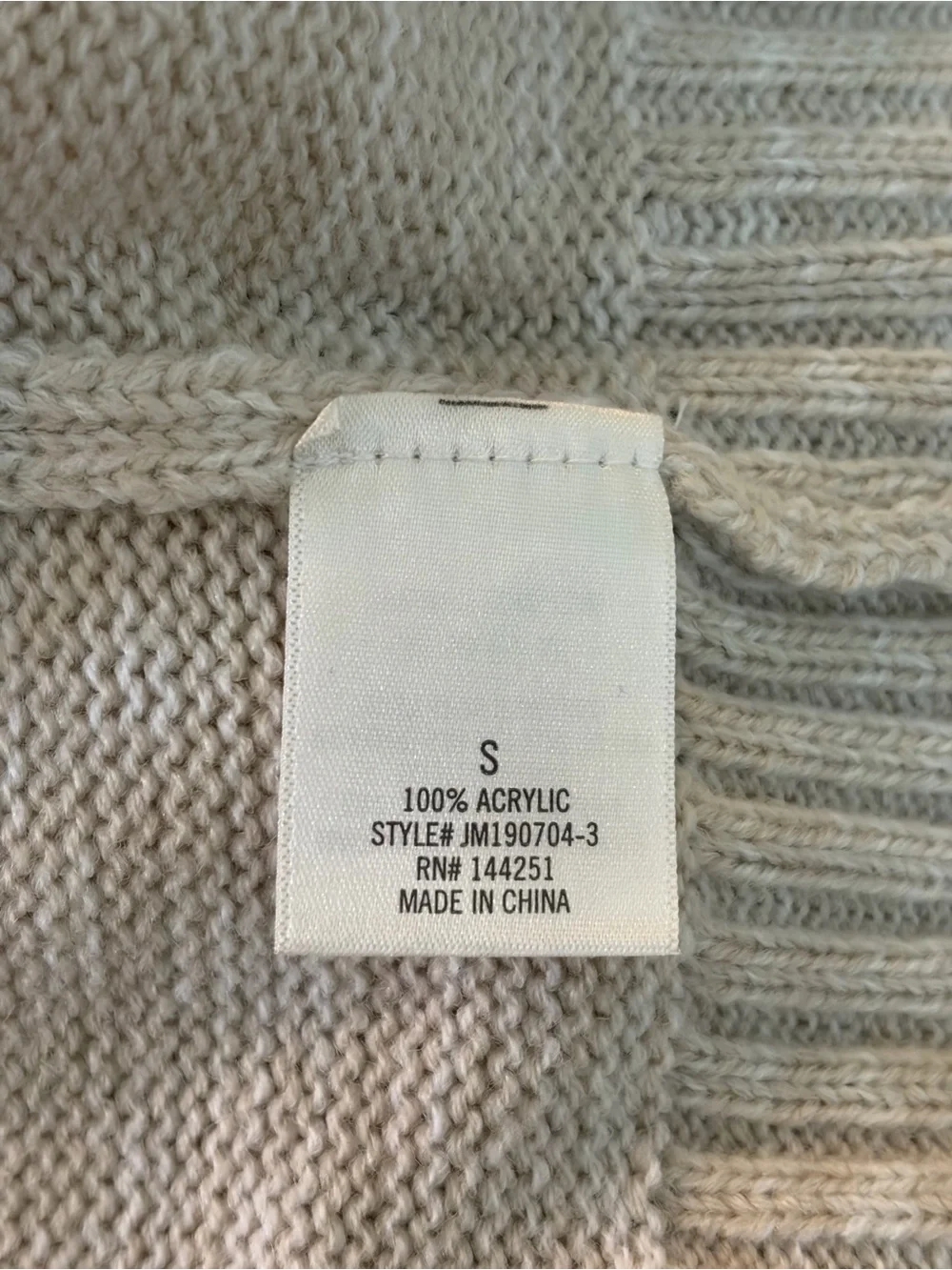Jun & Ivy Chevron Knit Sweater Dress Oatmeal Small - Picture 7 of 8